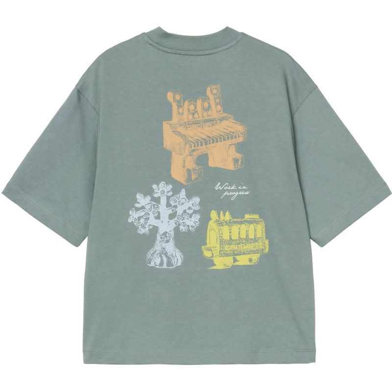 TRIKO CARHARTT WIP Forma S/S WMS - zelená - S
