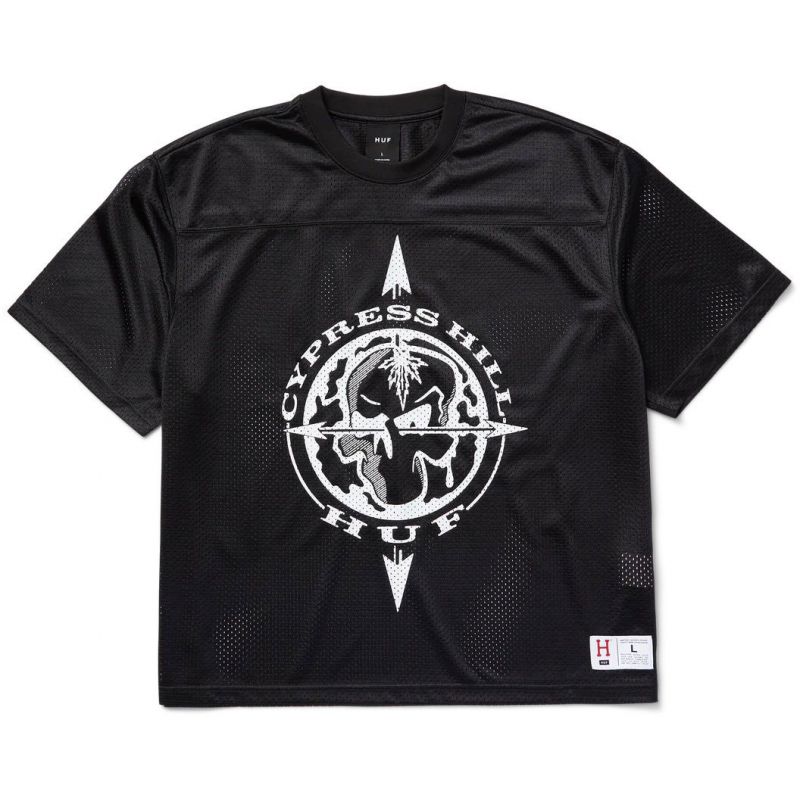 TRIKO HUF x Cypres Hill Compass Mesh Jer - černá - M