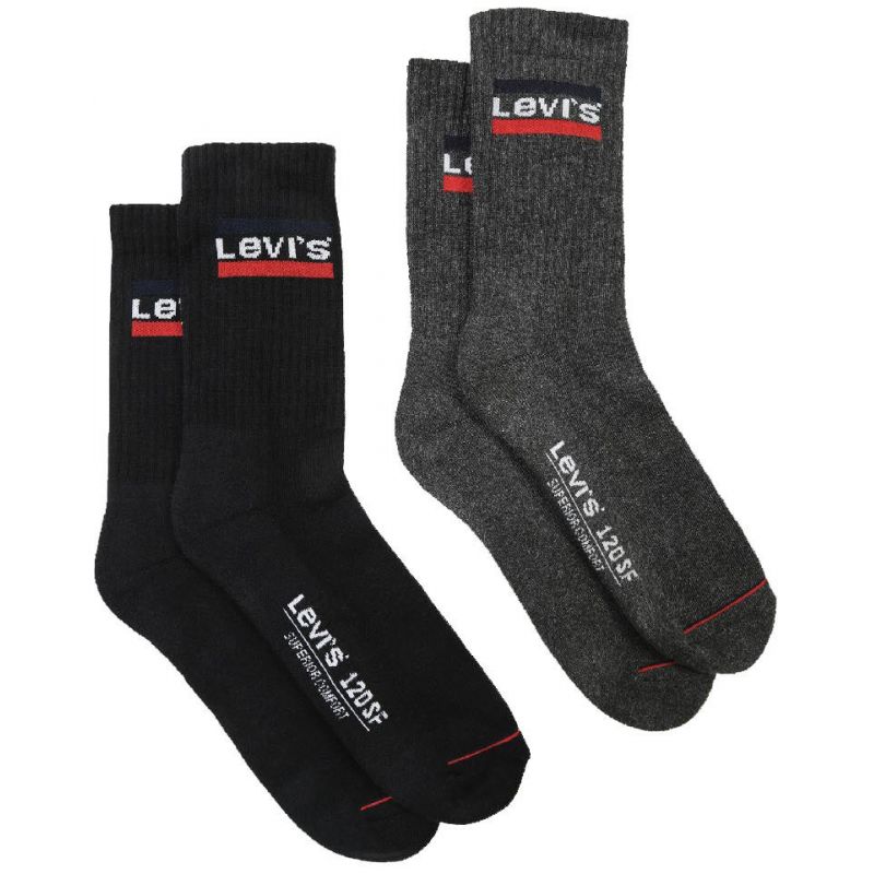 PONOŽKY LEVIS 120SF REGULAR CUT SPRTSWR - černá - 39/42