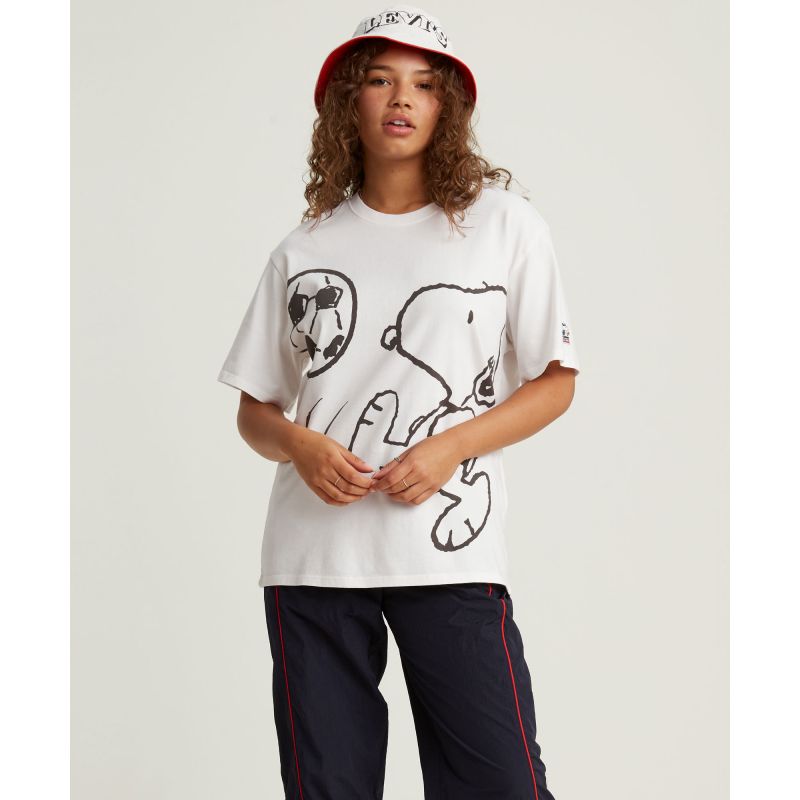 TRIKO LEVIS x PEANUTS SNOOPY SOCCER WMS - bílá - M