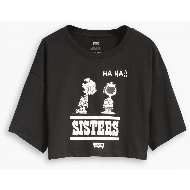 TRIKO LEVIS GRAPHIC CROP SLACKER WMS - černá - XS