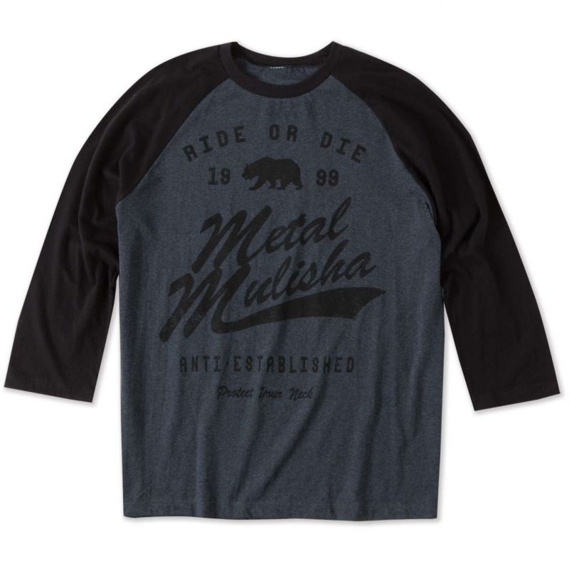 Metal Mulisha neck raglan - modrá - L