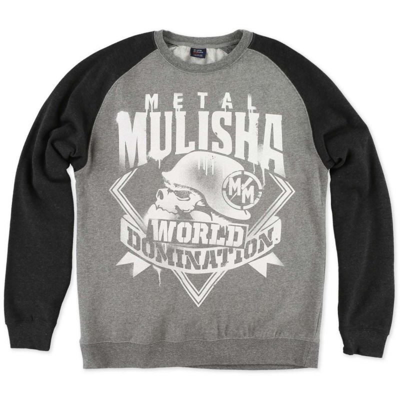 MIKINA METAL MULISHA MIST CREW - šedá - L