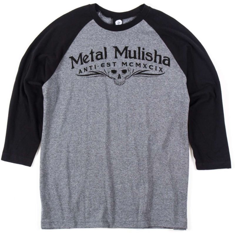Metal Mulisha classic raglan - šedá - L