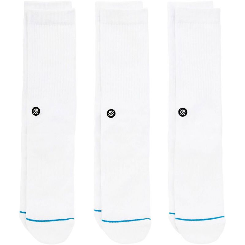 PONOŽKY STANCE ICON 3 PACK - bílá - M