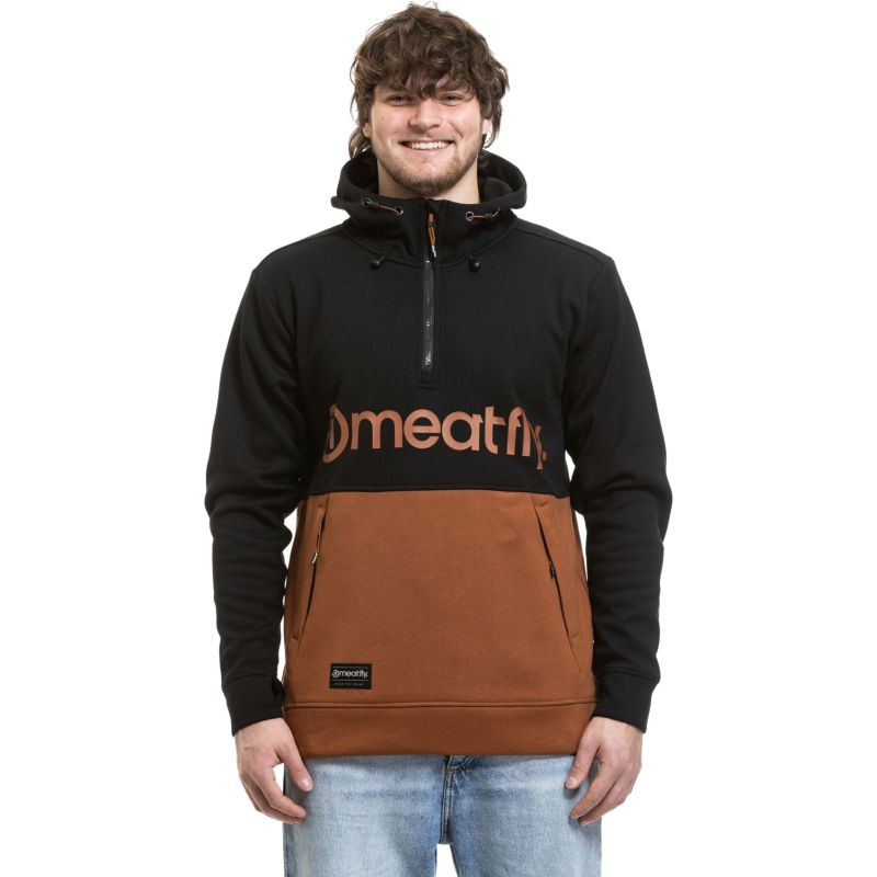 MIKINA MEATFLY TASON TECHNICAL HOODIE - černá - L
