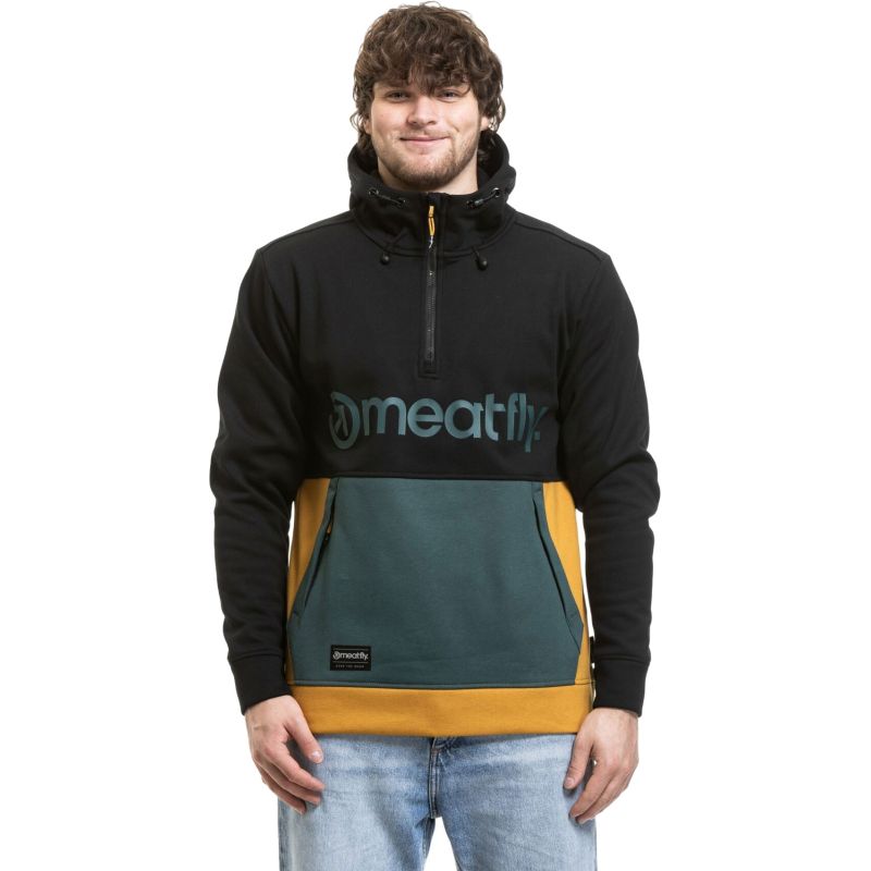 MIKINA MEATFLY TASON TECHNICAL HOODIE - černá - L - 585936