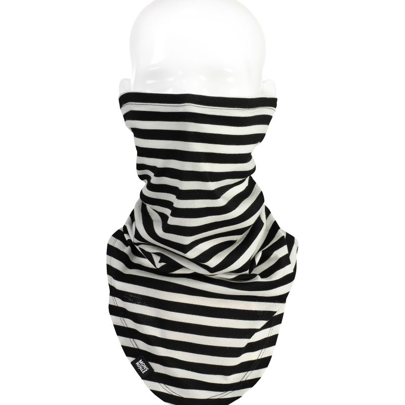 MERINO NÁKRČNÍK OUTLAW NECKWARMER THICK STRIPE - černá