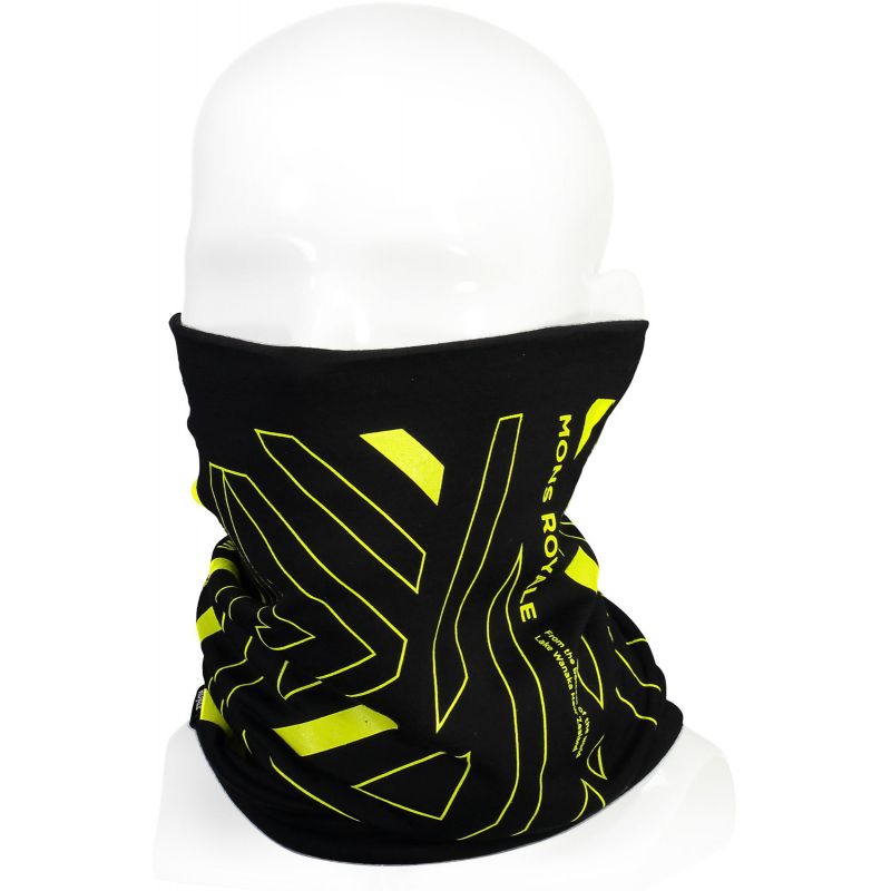 MERINO NÁKRČNÍK DOUBLE UP NECKWARMER BLACK/ YELLOW - černá