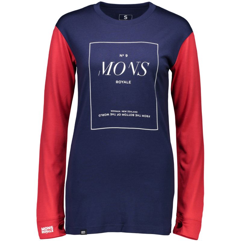 Mons Royale boyfriend - modrá - S