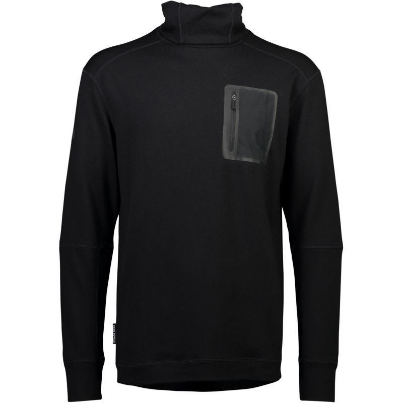 MERINO MIKINA THE HARKIN ROLL NECK BLACK - černá - L