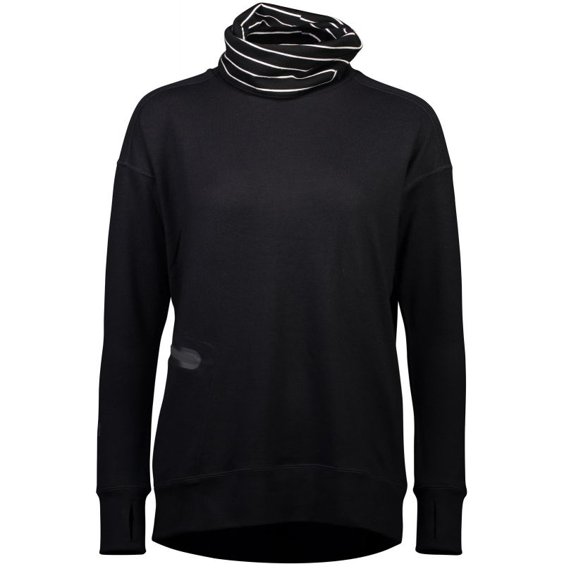MERINO MIKINA CORTINA HIGH NECK BLACK - černá - S