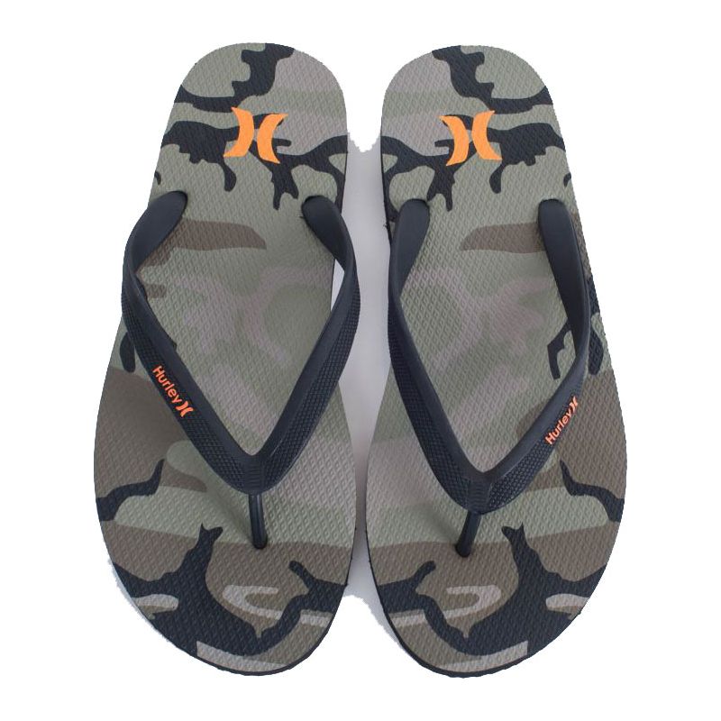 ŽABKY HURLEY ICON PRINTED - hnědá - US 10