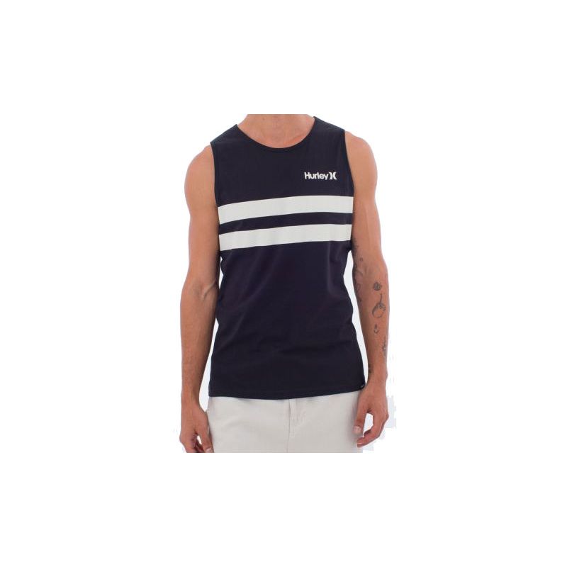 TÍLKO HURLEY OCEANCARE STRIPES - černá - L