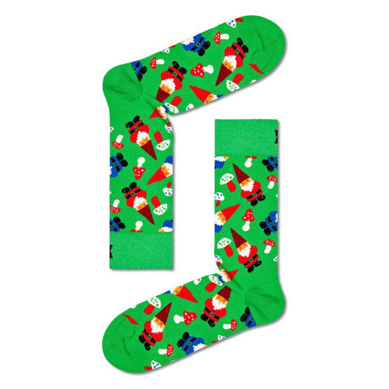 PONOŽKY HAPPY SOCKS Christmas Gnome - zelená - 41/46