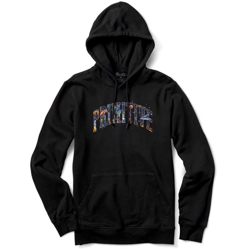 MIKINA PRIMITIVE COLLEGIATE AQUATIC HOOD - černá - XL