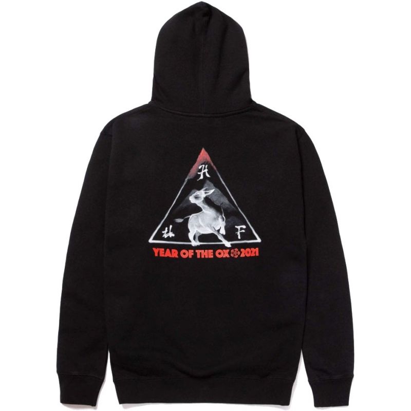MIKINA HUF YEAR OF THE OX P/O HOODIE - černá - L