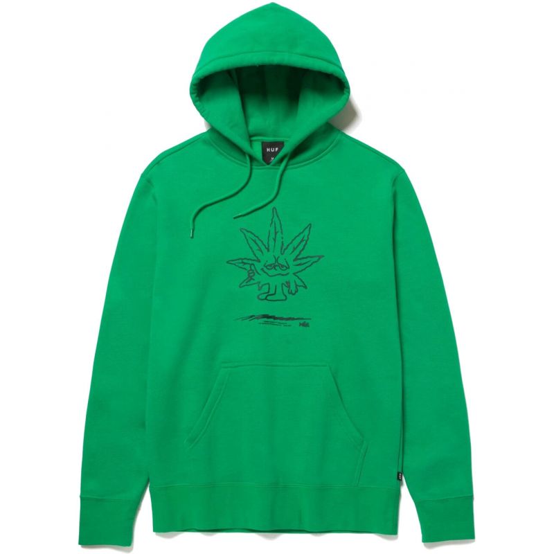 MIKINA HUF EASY GREEN P/O HOODIE - zelená - L