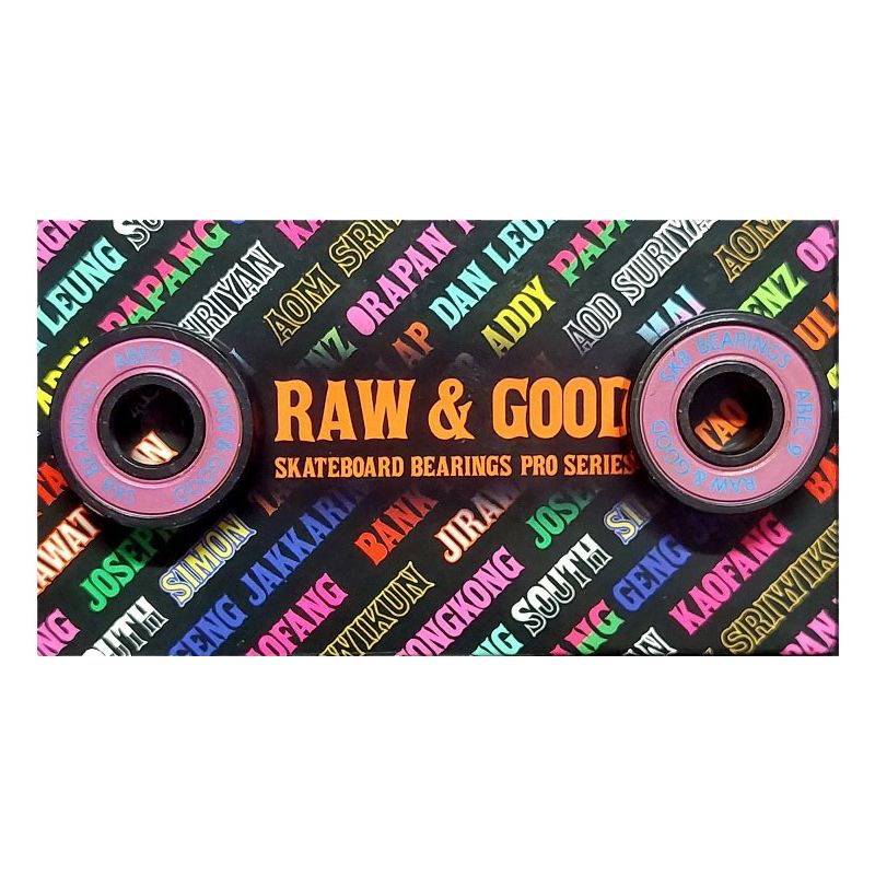 SK8 LOŽISKA RAW&GOOD Dan Leung - červená - ABEC7