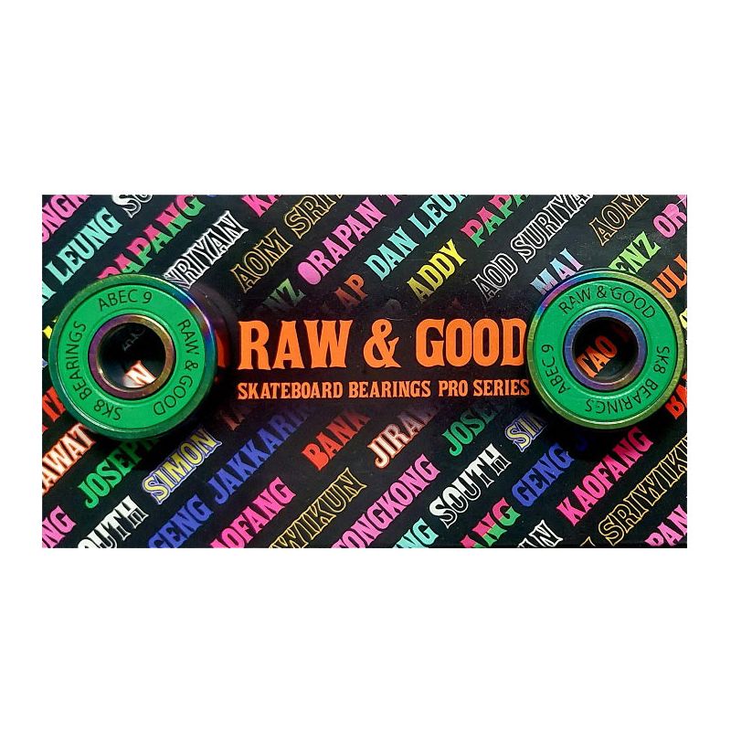 Fotografie SK8 LOŽISKA RAW&GOOD Joseph - zelená - ABEC7