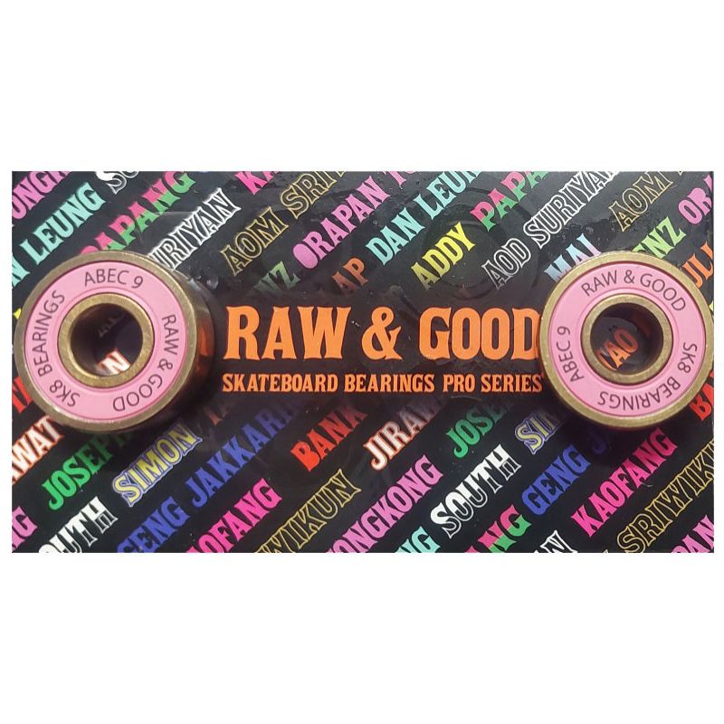 Fotografie SK8 LOŽISKA RAW&GOOD Kaofang - růžová - ABEC7