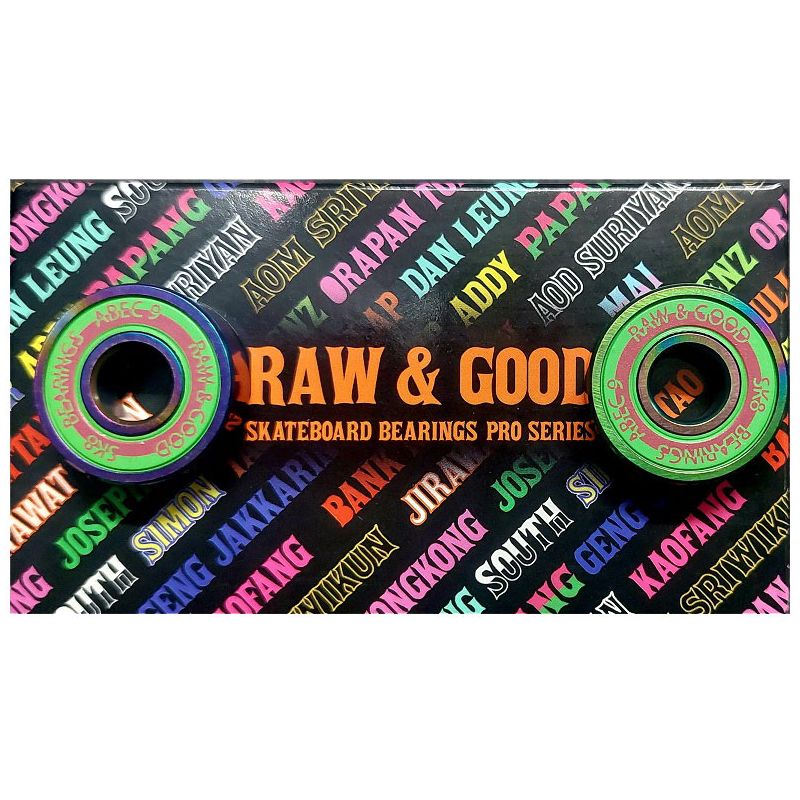 Fotografie SK8 LOŽISKA RAW&GOOD Papang - zelená - ABEC7