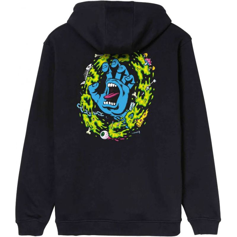MIKINA SANTA CRUZ Slime Scream Hood - černá - XL