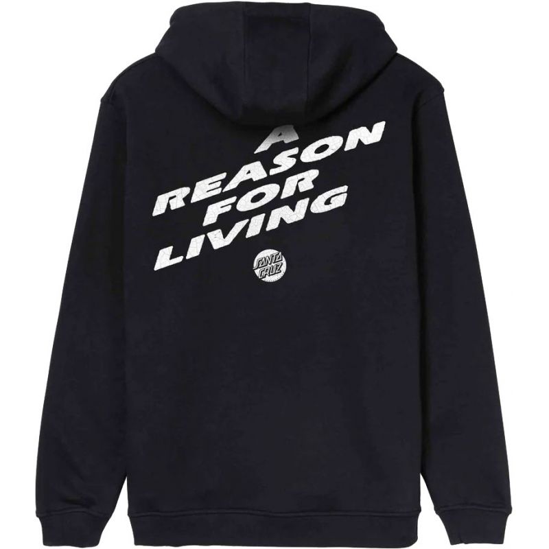 MIKINA SANTA CRUZ Reason For Living Hood - černá - L