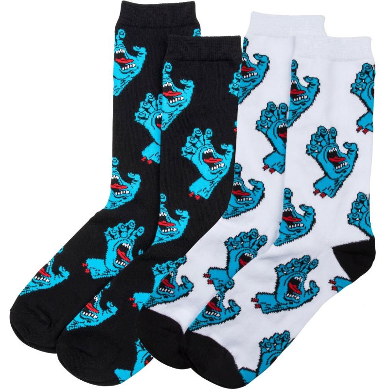 Fotografie PONOŽKY SANTA CRUZ Multi Hand (2 Pack) - černá - 8/11