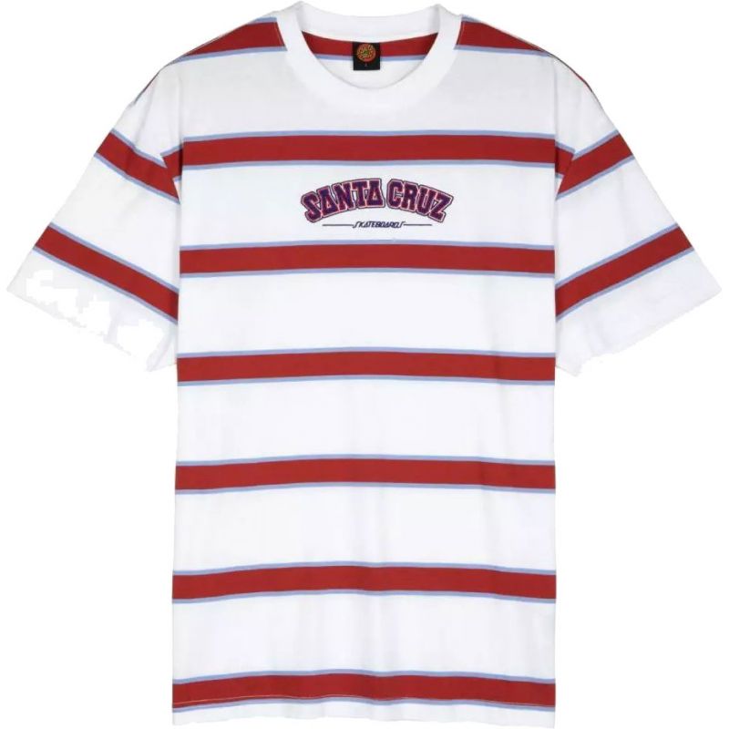 Fotografie TRIKO SANTA CRUZ Collegiate SC Stripe - bílá - XL