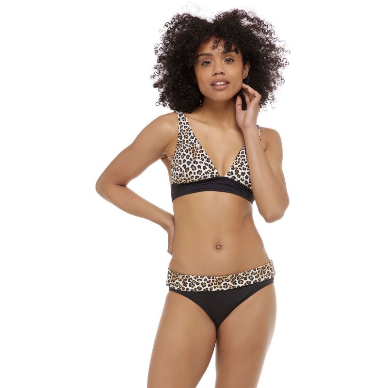 PLAVKY SKYE SAFARI MID WAIST FOLDOVER BO - černá - XS