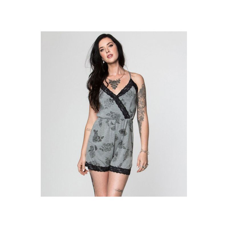 ŠATY METAL MULISHA WHIPLASH ROMPER - šedá - S