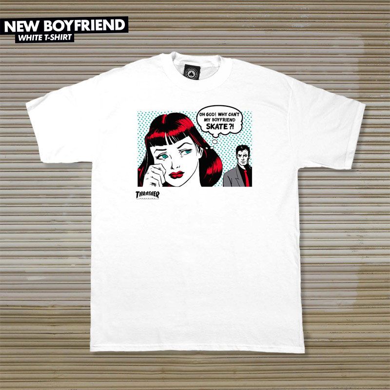 Thrasher thrasher new boyfriend - bílá - L