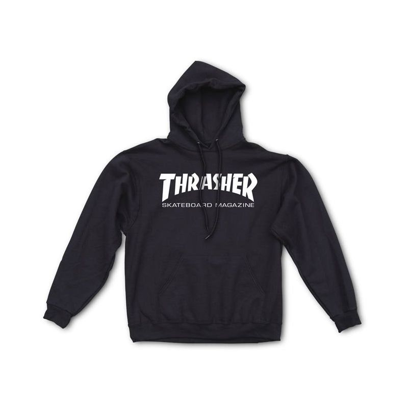 MIKINA THRASHER SKATE MAG HOOD - černá - L