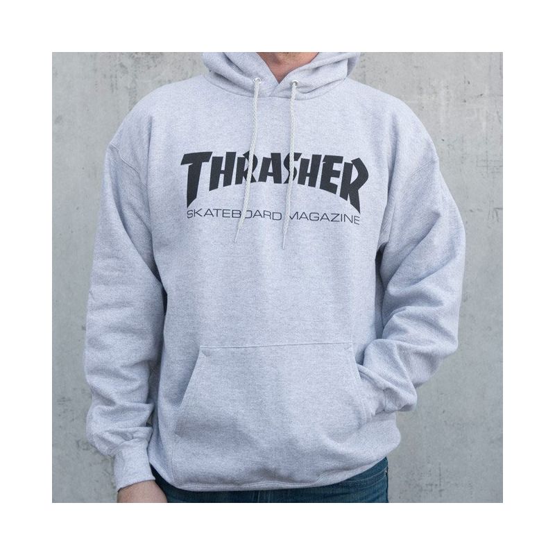 MIKINA THRASHER SKATE MAG HOOD - šedá - XL