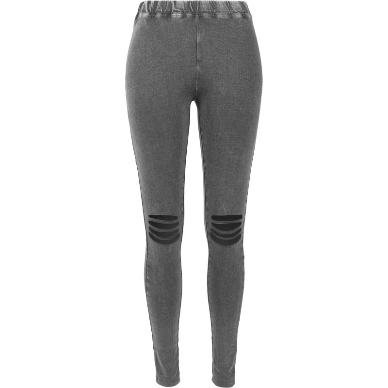 LEGÍNY URBAN CLASSICS Ladies Cutted Knee - černá - S