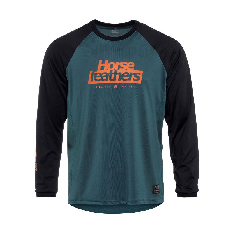 TRIKO HORSEFEATHERS SPIKE BIKE JERSEY L/ - modrá - XL