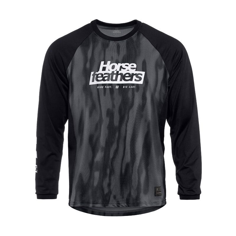 TRIKO HORSEFEATHERS SPIKE BIKE JERSEY L/ - šedá - L