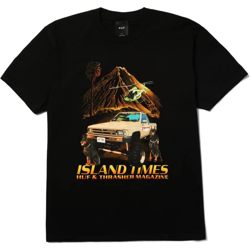 TRIKO HUF Island Times - černá - L