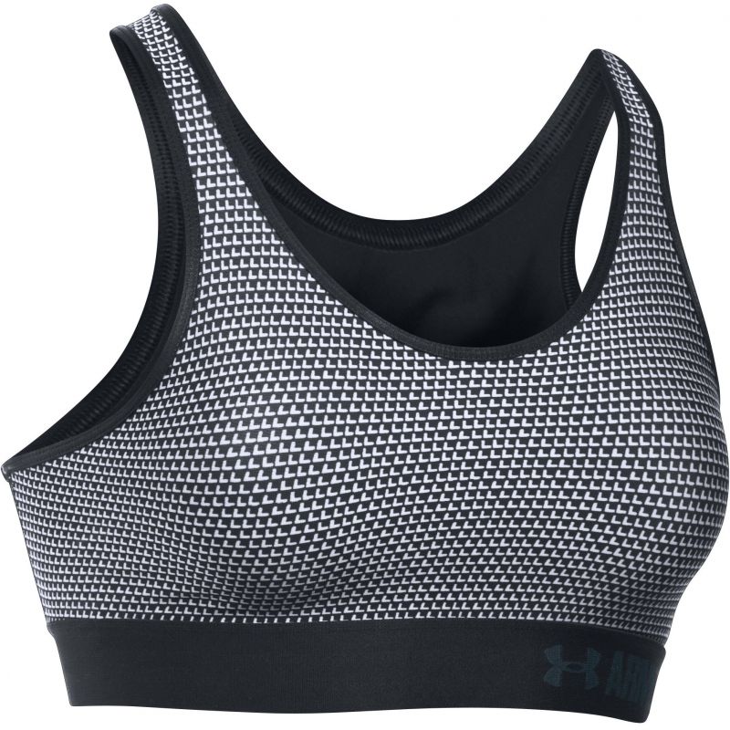 Fotografie PODPRSENKA UNDER ARMOUR MID BRA PRINTED - šedá - S