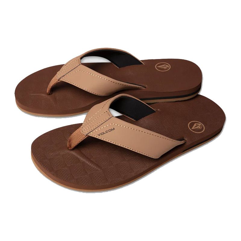 PANTOFLE VOLCOM Victor - hnědá - EUR 43