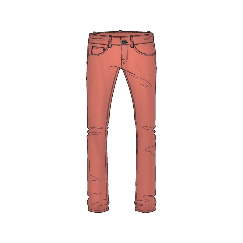 VANS COLOR SKINNY WMS KALHOTY - lososová - 3