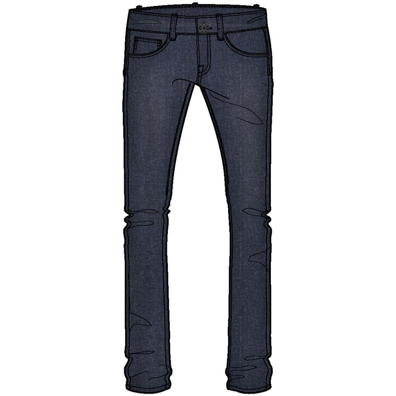 VANS Skinny Denim WMS KALHOTY - tmavě modrá - 7